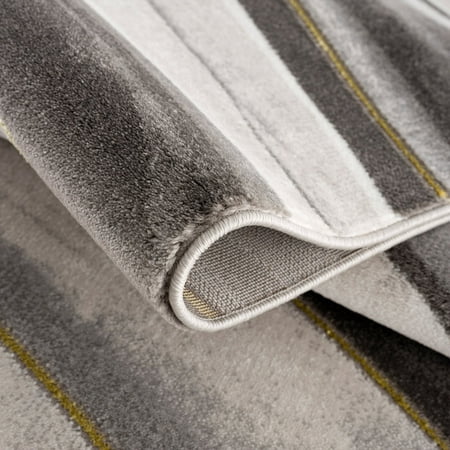 La Dole Rugs Gold Grey Ivory Abstract Spirals Waves Modern Geometric Pattern Area Rug for Living Room Bedroom Hallway Carpet 7'10 X 10'5 La Dole Rugs Gold Grey Ivory Abstract Spirals Waves Modern Geometric Pattern Area Rug for Living Room Bedroom Hallway Carpet 7'10 X 10'5